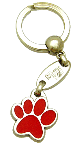 PAW MJAVHOV RED - pet ID tag, dog ID tags, pet tags, personalized pet tags MjavHov - engraved pet tags online